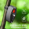 Bike Lock Foldable Password Rust-Proof Anti Theft MTB Road Bicycle Electric Lock