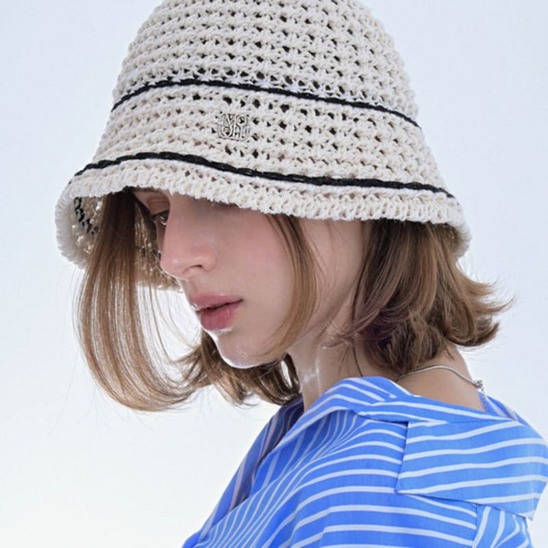 

MooiHead цветовая блокировка линия ветка панама_3 цвета black