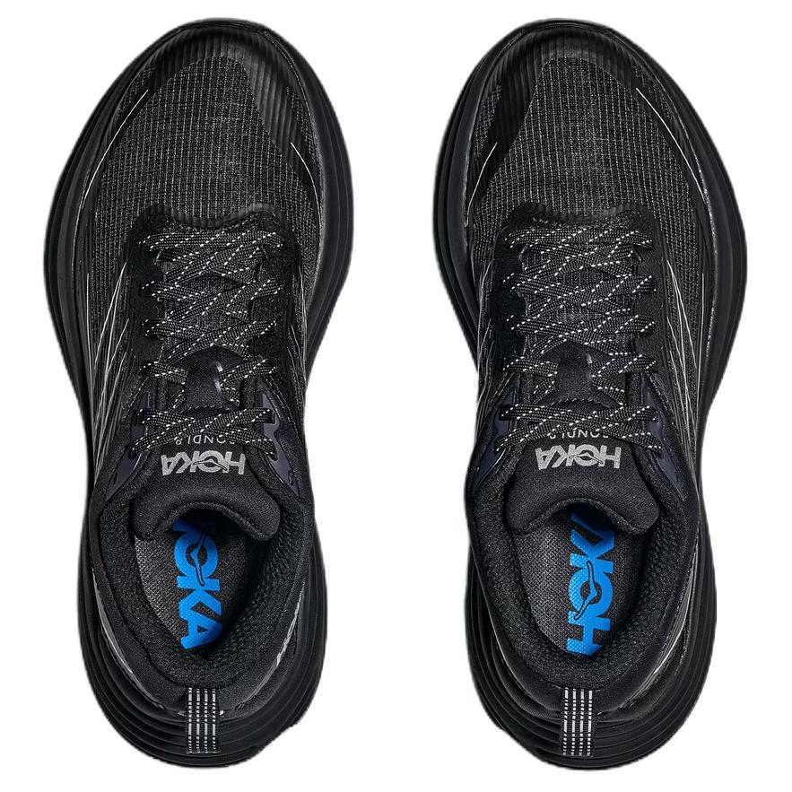 HOKA One One Bondi 8 Textile, Synthetic Leather Slip Resistant, Abrasion Resistant, Breathable, Rebound Running Shoes 1155391-BKSV