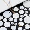 Round Shell Disc Natural Mother of Pearl Shell Beads Round Single Hole Freshwater Shell Beads For DIY Jewelry Making Accessorie
