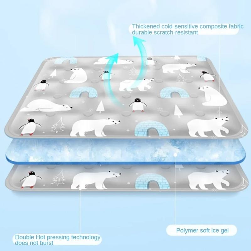 Pet Ice Pad Summer Dog Cooler Pad Breathable Cat Cooling Ice Pad Large Dog Sleeping Pet Ice Pad Sleeping Pad Summer Cooling Pad
