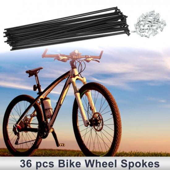 1 Комплект 12G 237 мм Длина Велосипедные Спицы Ниппель Углеродистая Сталь Черный Универсальный