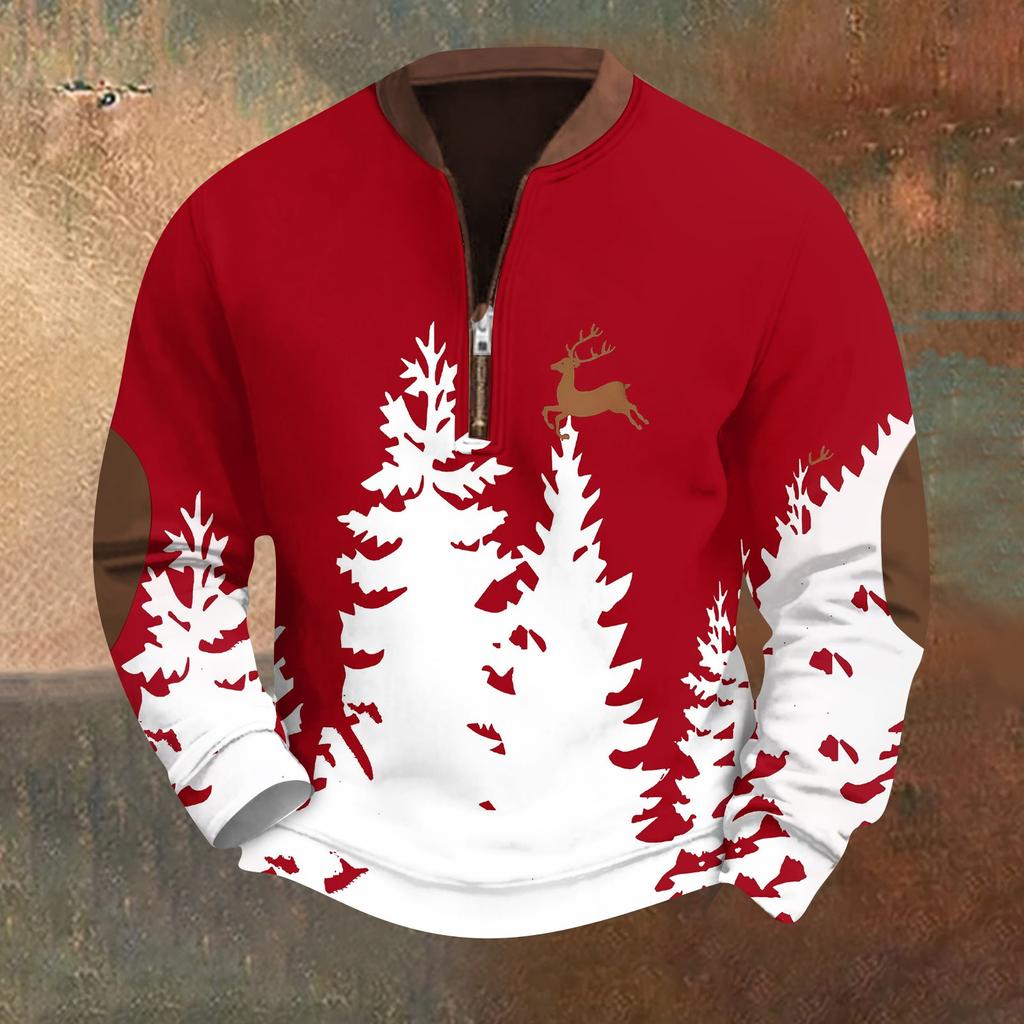 Men's Retro Casual Gradient Printed Sweatshirt