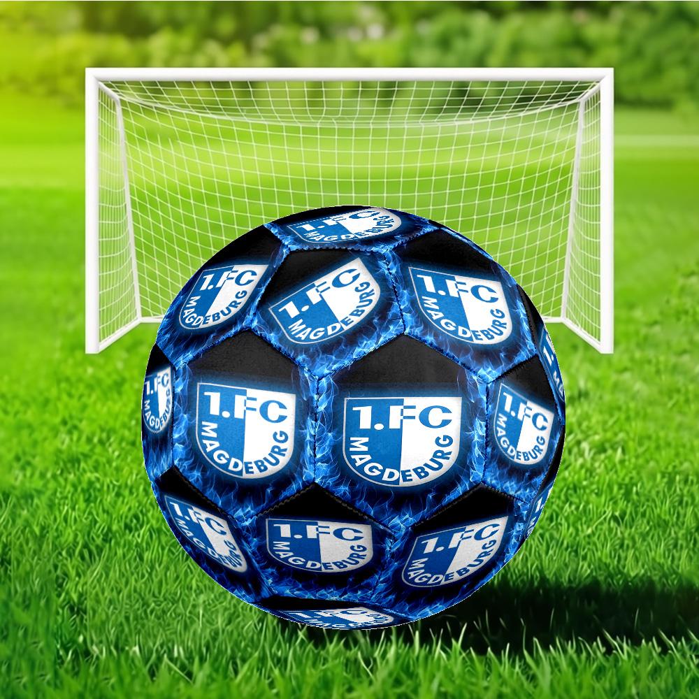Magdeburg Flames Soccer Ball Size 5 Soccer Ball, Machine-stitched, Soft and Comfortable, Suitable for Training and Matches Fan Gift