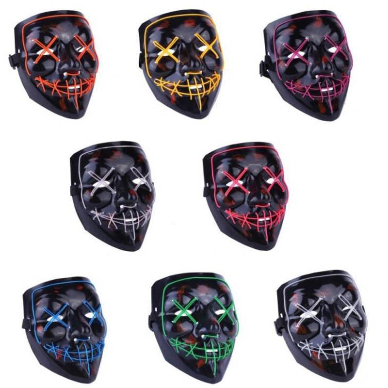 

Хэллоуин загорается EL Wire Mask Светодиодная продувочная маска для костюма
