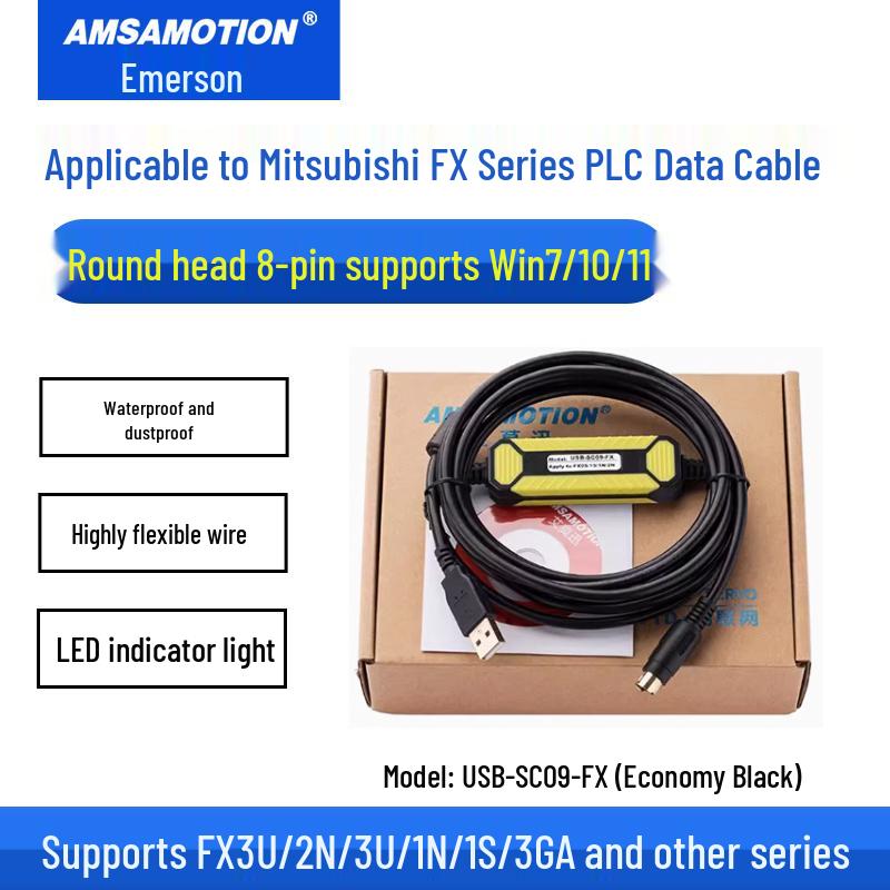Mitsubishi FX/1N/1S/2N/3U3S PLC USB Programming Cable USB-SC09-FX