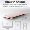 ELECOM Wireless Bluetooth Keyboard, Slint, Slim, Pantograph, Multi-Pairing with 3 Devices, Automatic OS Identification,