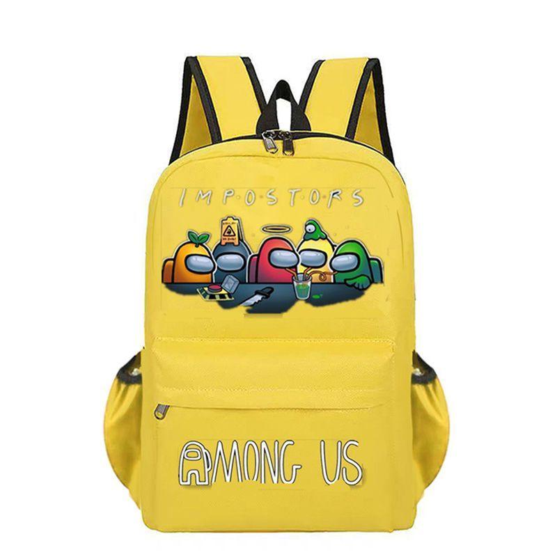 Among Us Student Backpack With Breathable Waterproof Canvas For Casual Travel