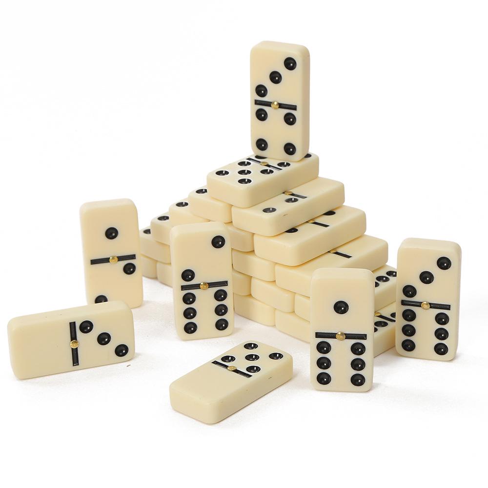 Dominoes Board Game Set: Educational Wooden Box Toy for Chess and Card Games