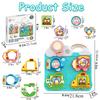 Montessori Busy Board Toy With Music & Light Fun Vehicle Building Blocks Cute Bear Monkey Bunny Matching Toys For Toddlers Kids