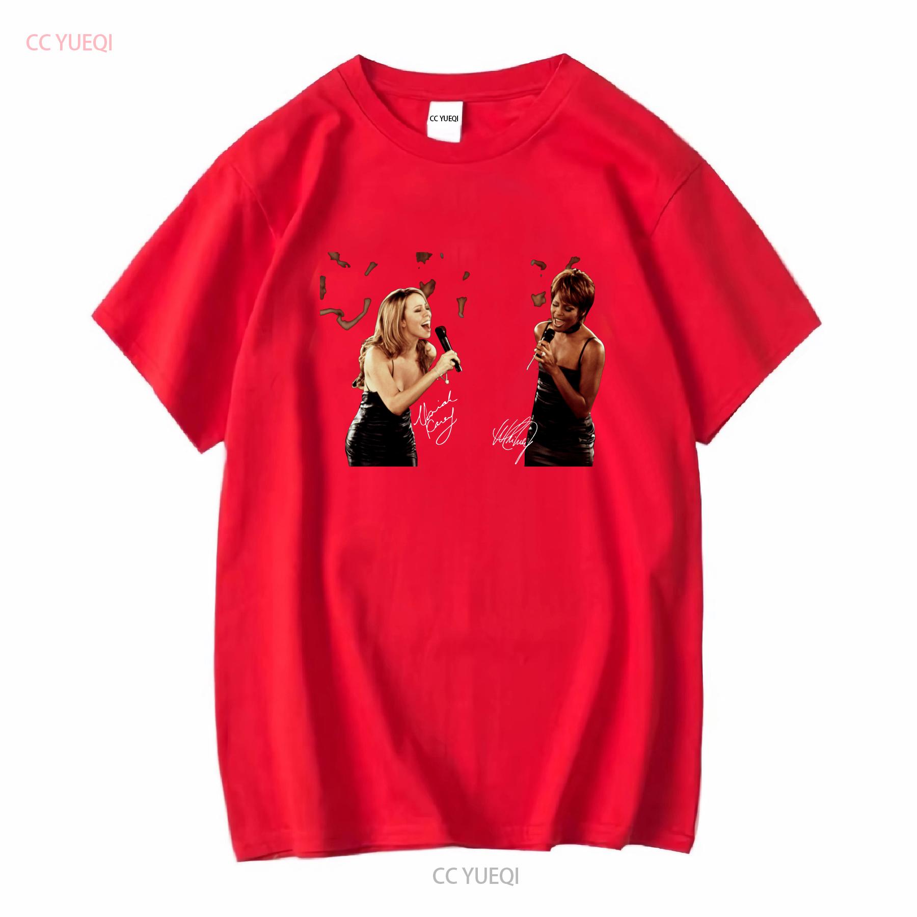 Whitney Houston Signature Black T Shirt vintage Washed graphic Breathable designer clothes Versatile Soft fashion Stylish homme S