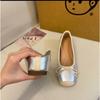 Silver inner height increase Mary Jane single shoes women's new small light mouth thick heel high heels