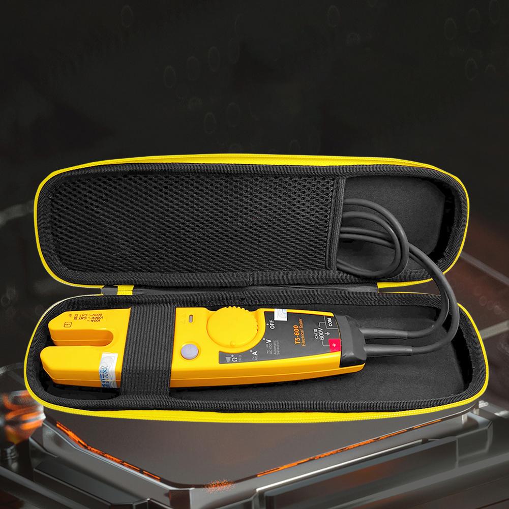 EVA Hard Case Waterproof Portable Storage Bag with Mesh Pocket Zipper Handbag for Fluke T5-1000/T5-600/-1000/-600 Multimeter