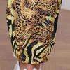 Calças femininas plus size de verão com estampa de leopardo, calças casuais soltas de lanterna, calças pops