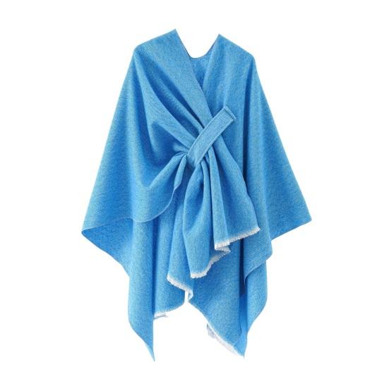 Women Shawl Scarf Solid Color Knitted Shawl Wrap Imitation Cashmere Shoulder Top Sweater Shawl Fashion Accessory