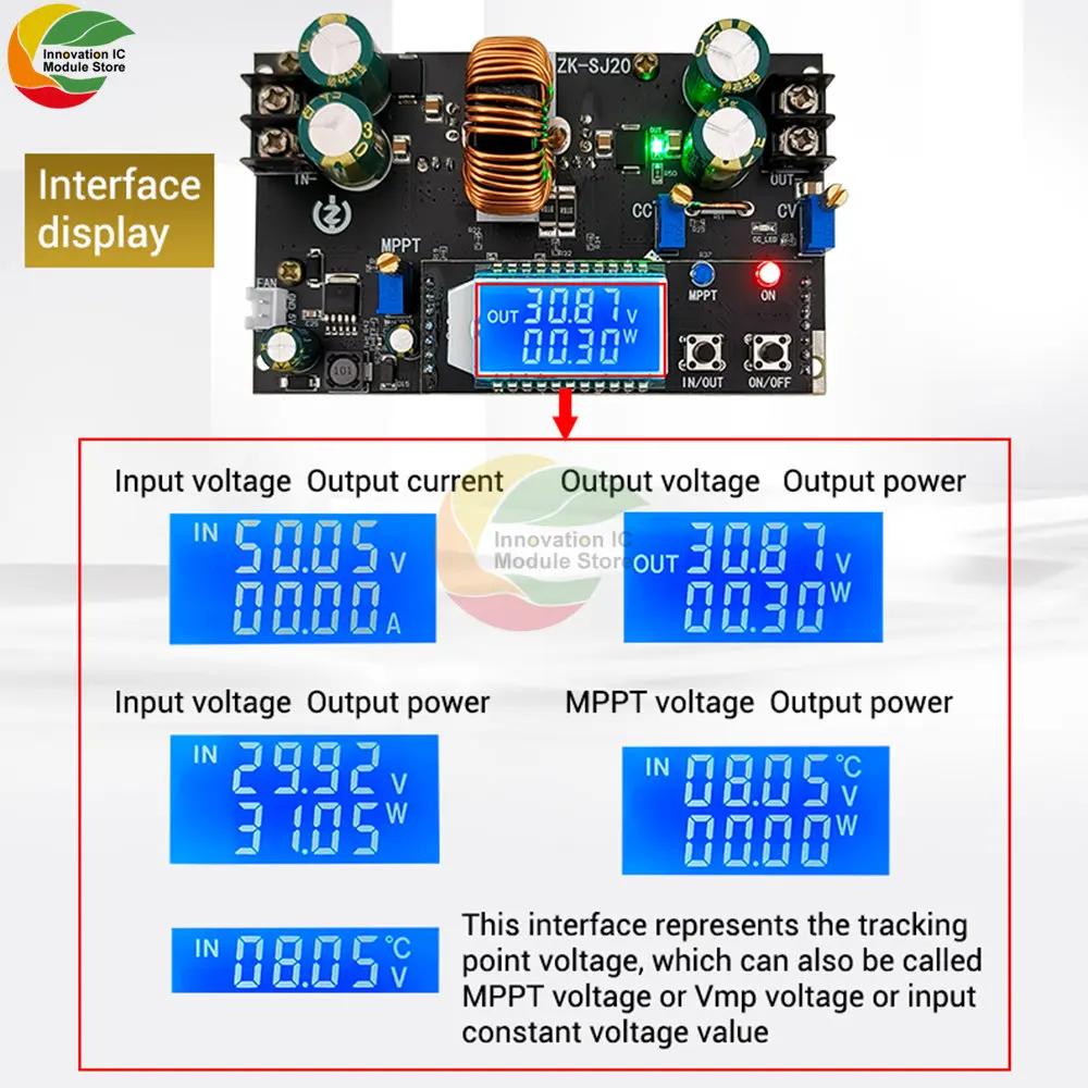 ZK-SJ20 300W 0-20A DC Buck Converter Variable DC1.4-79V Power Supply Module Adjustable Voltage Regulator Voltmeter Step-Down