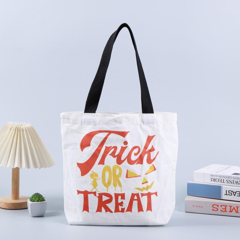 Cross-border halloween easter holiday party cotton bag christmas party ghost festival candy shopping bag canvas bag