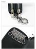 Estojo de Chave de Couro Genuíno Preto com 6 Chaves Perfeito para Homens e Chave Moeda Cartão Escola Chave Inteligente Moeda 6 Carro Item de Carro Argolas, Mulheres, Capa, Carteira, Porta-Chaves,