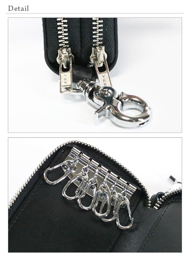 Estojo de Chave de Couro Genuíno Preto com 6 Chaves Perfeito para Homens e Chave Moeda Cartão Escola Chave Inteligente Moeda 6 Carro Item de Carro Argolas, Mulheres, Capa, Carteira, Porta-Chaves,
