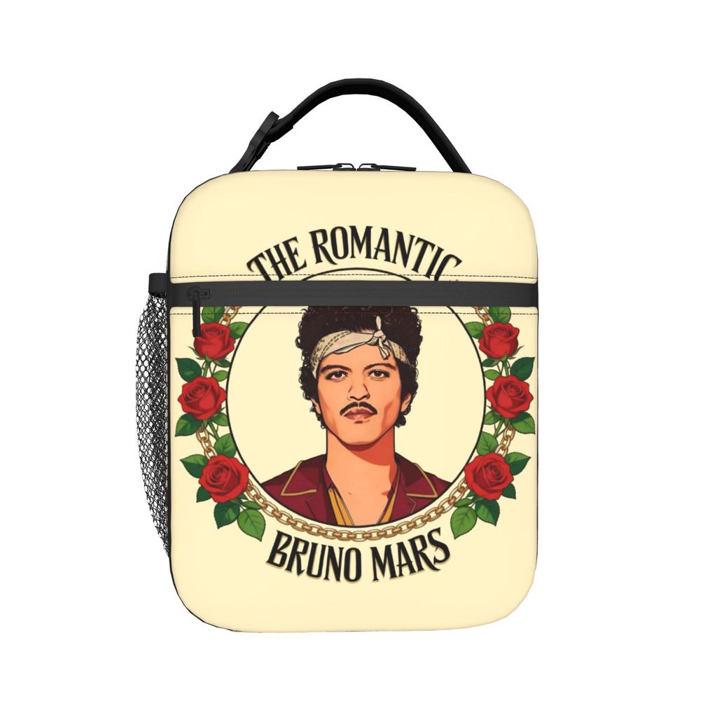 Custom Bruno Mars Pop Music Thermal Insulated Lunch Bags Women Men Resuable Lunch Tote for School Storage Food Box