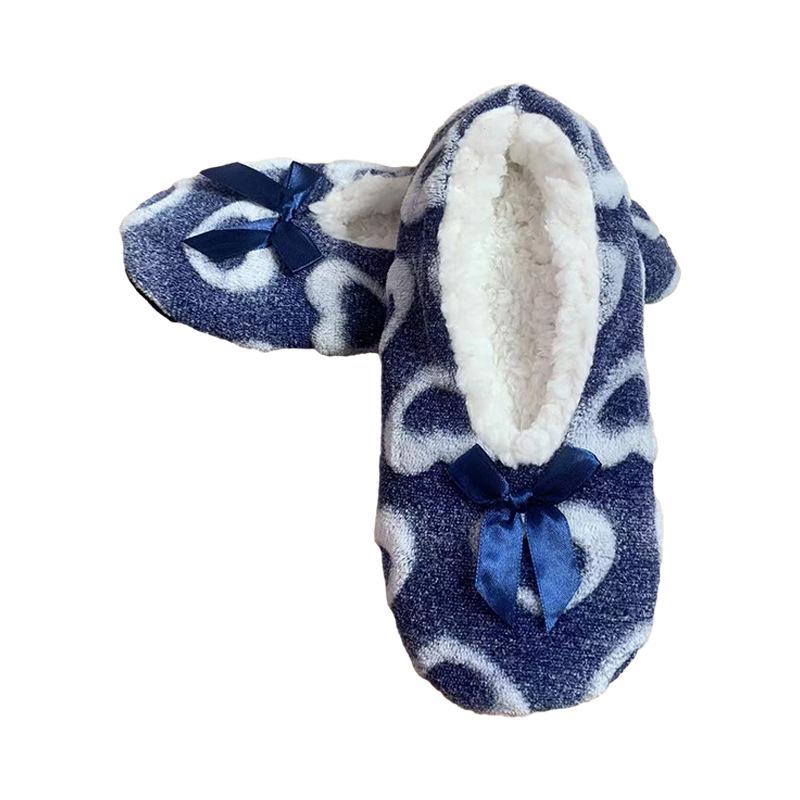 Women's Fleece-Lined Warm Indoor Socks – Thick, Soft-Soled Autumn & Winter Floor Shoes