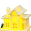 Christmas Holiday House Figurines Xmas Ornament Glowing for Tabletop