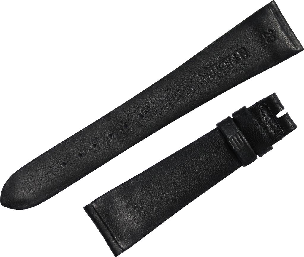 Uhrenarmband aus Kalbsleder, stilvoll, aus Japan, echt [KUNISTEIN] (Schwarz / 19-14mm / Leder) Herren (Hergestellt / Leder)