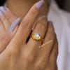 Moonstone Sun Ring, Rising Sun Crystal Ring, Gold Dainty Ring, Statement Ring, Trendy Ring, Celestial Ring, Minimalist Ring Gift for Her,