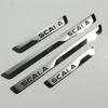 For Skoda SCALA   ~2025 Stainless External Scuff Plate Door Sill Guards Thresholds Cover Trims Car Accessories