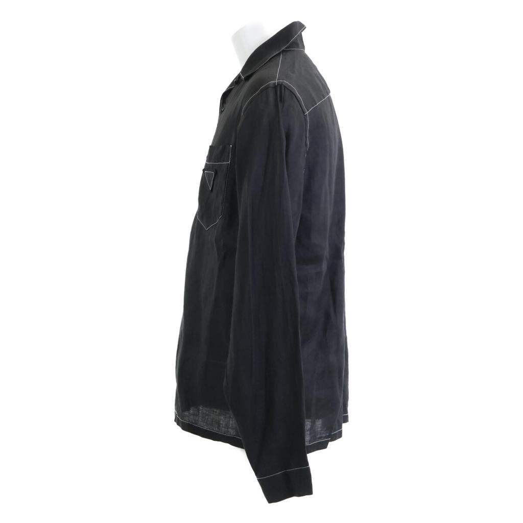 PRADA Excellent condition 25-year-old UCN441 front button long sleeve shirt tops S blackUsed