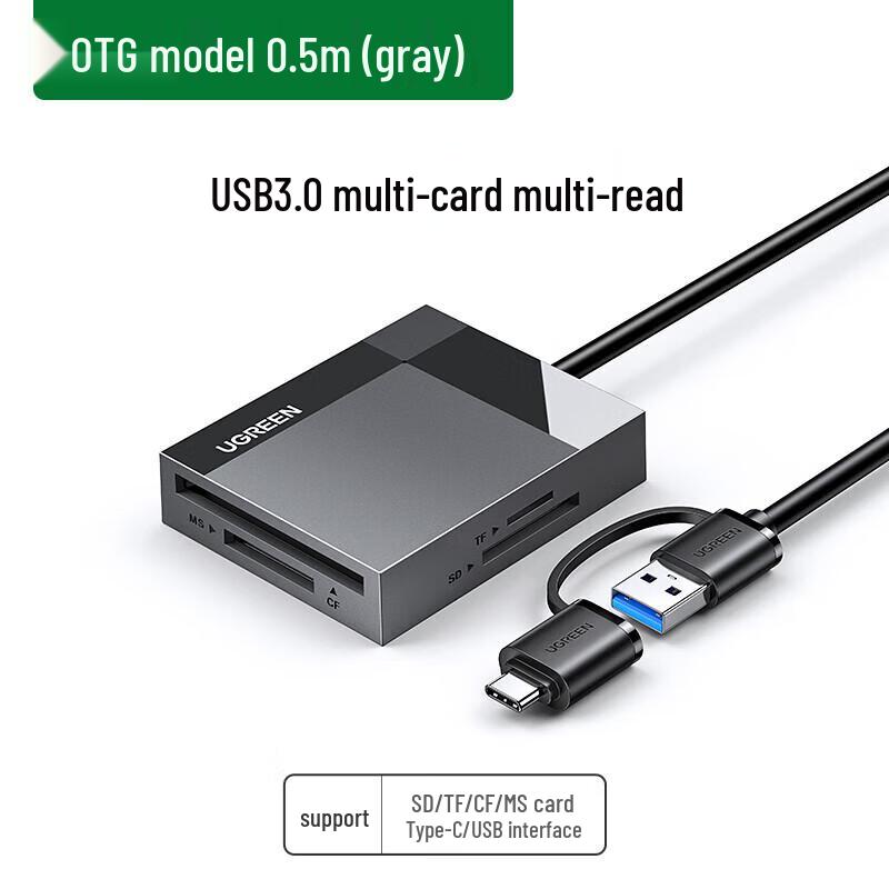 UGREEN CR125 USB 3.0 + Type-C Multi-Card Reader