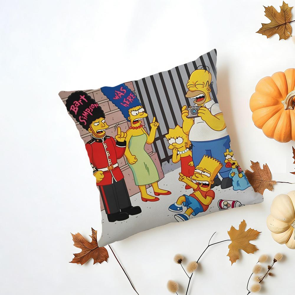 Simpsons La peliculaLos Cushion Cover Iceland Washable Linen Soft for Daily Sofa Bed Home Room Decor
