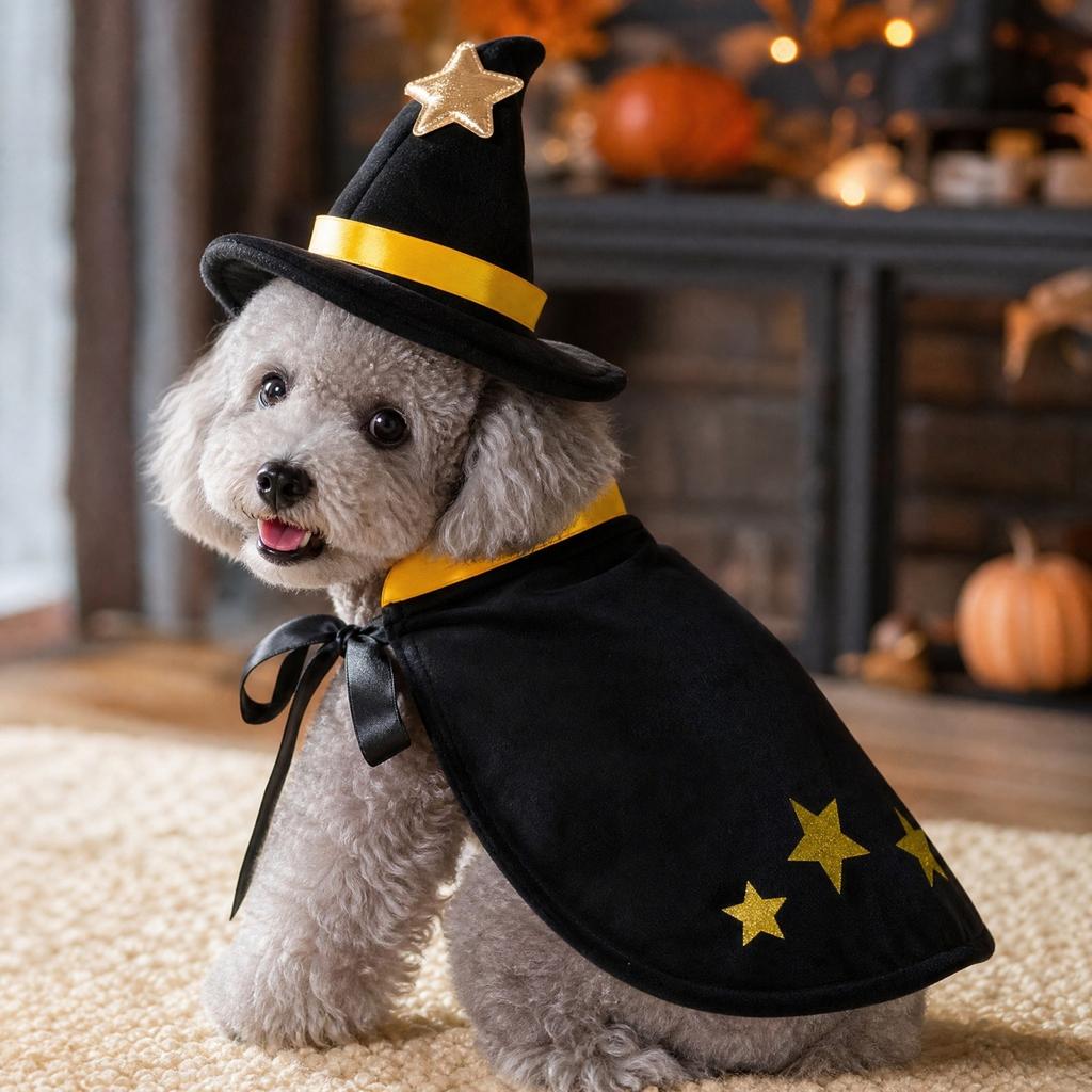 Halloween Pet Costume Cape for Small Cats and Dogs Festive Dress Up