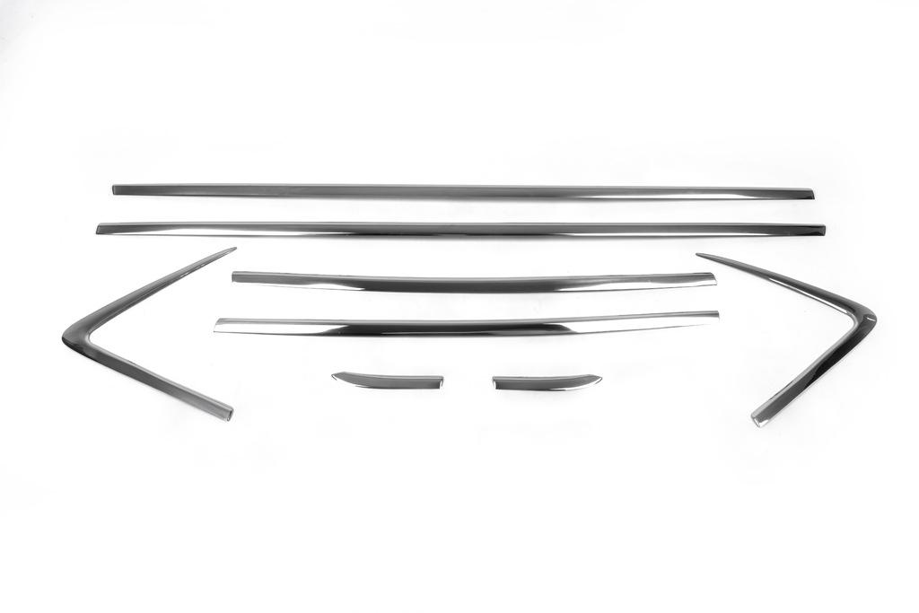 External Edging of Glasses (8 Pcs, Stainless Steel) Carmos - Turkish Steel for Opel Mokka 2012-2021