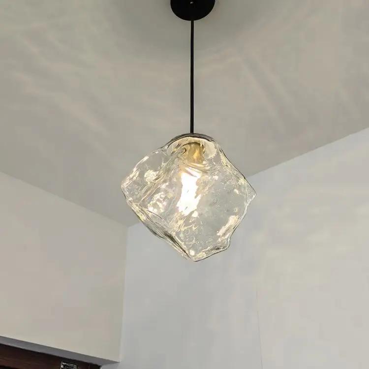 Simple and Creative Ice Cube Lava Chandelier Restaurant Entrance Bar Bedroom Bedside Pendant Light Three Colors Adjustable Hot
