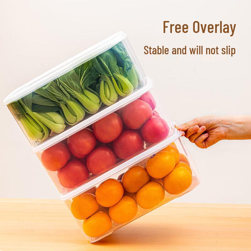 0.9L Food-Grade Sealed Plastic Storage Containers, 3-Pack