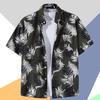 Angenster Aloha Scurt Hawaiian Floral Plus Relaxat Perfect pentru Cămașă Bărbați, Mânecă, Vară, Cămașă, Unisex, Imprimeu, Mărimi, Unic, Elegant, Ușor,