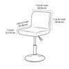 Waterproof Pu Leather Rotating Bar Stool Cover Stretchable And Durable Bar Stool Cover Easy-To-Clean Faux Leather Slipcover