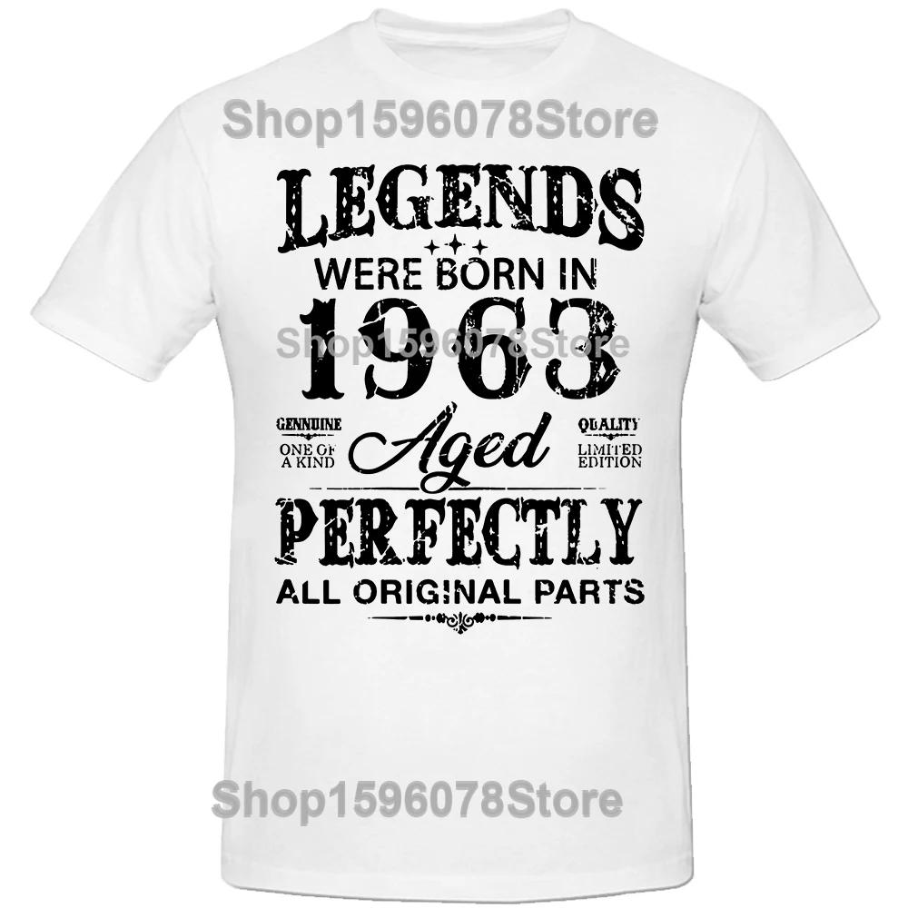 Funny Made In 1963 All Original Parts T Shirts Graphic Cotton Streetwear Short Sleeve Birthday Gift Tshirt Mens Clothing