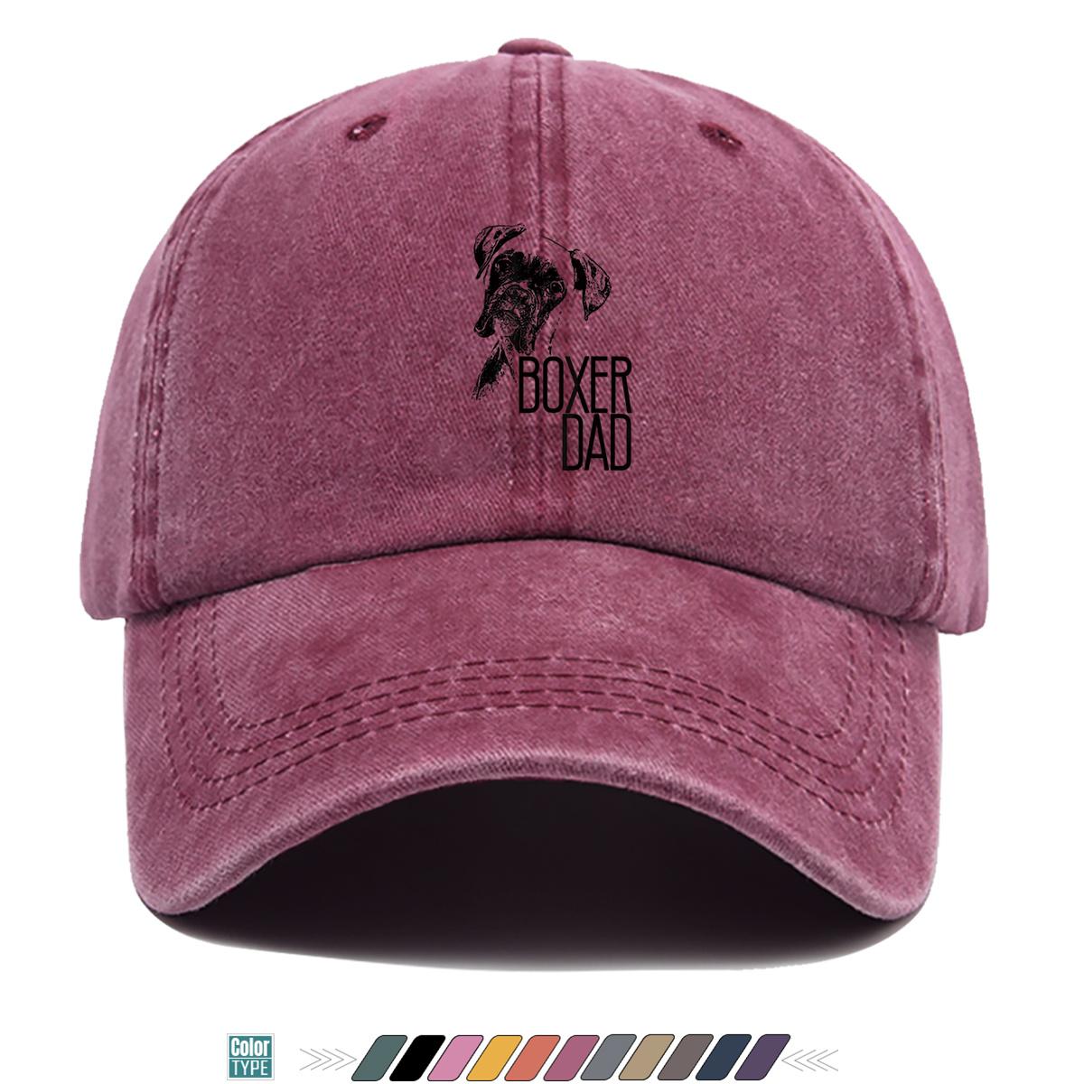 pc Boxing Dog Pattern Design Print Baseball Cap Fashion Trend Sun Hat Unique And Beautiful UnisexS And WomenS Baseball Cap Adjus 1pc