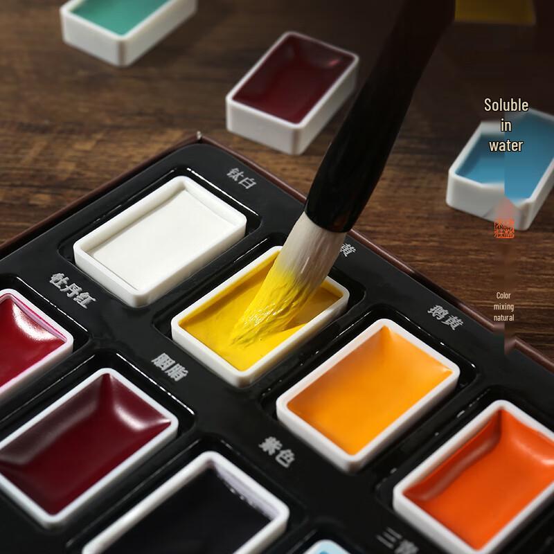 Meilin Solid Pigment Chinese Painting Starter Set