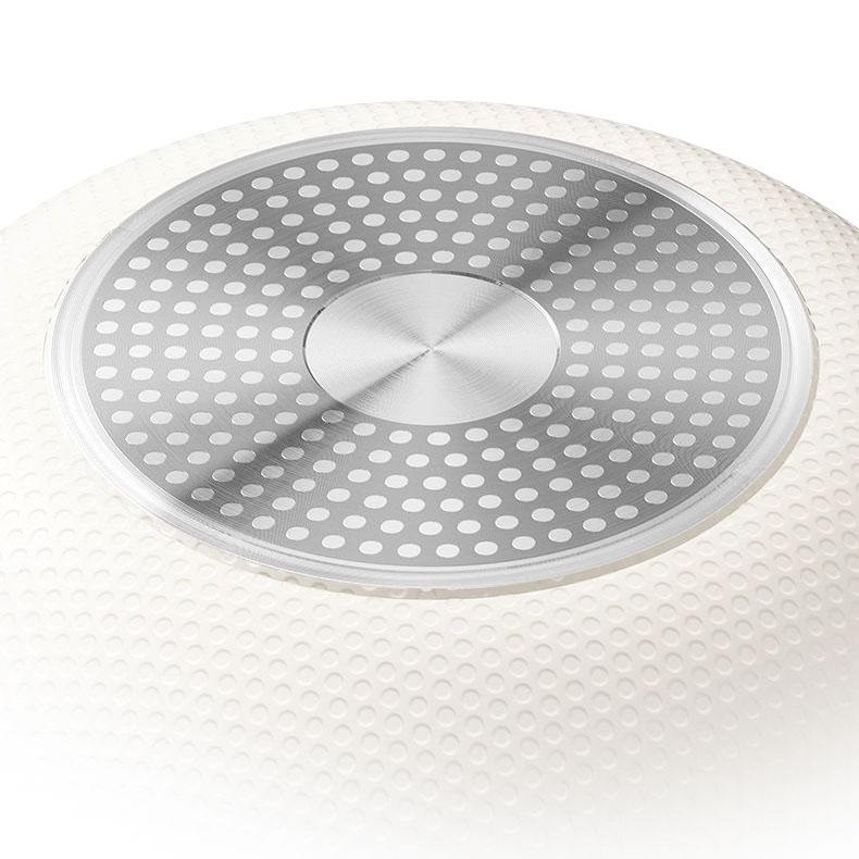 Frigideira de argila natural, antiaderente, doméstica, sem fumaça, duas cores, fogão de indução, fogão a gás aplicável