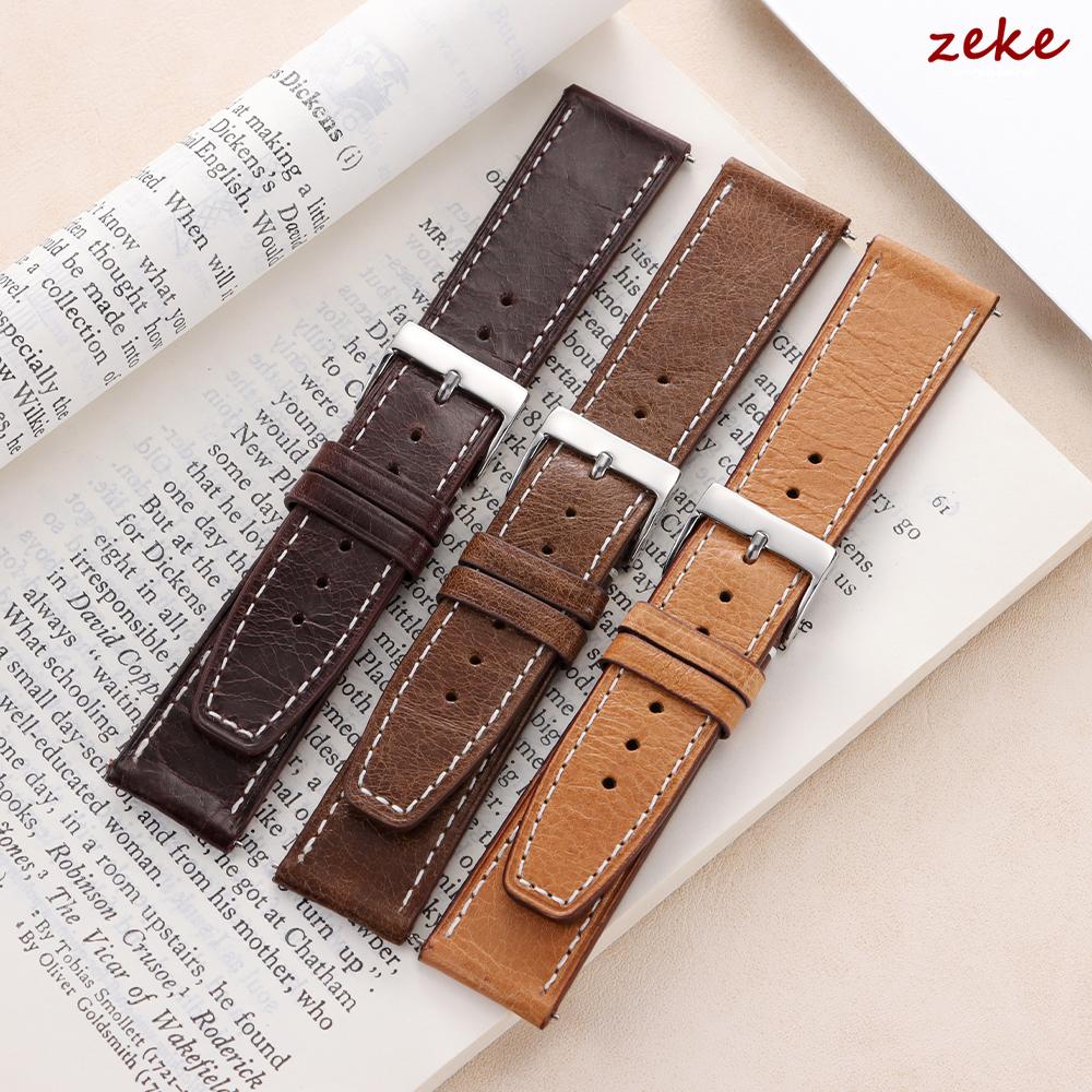 20mm 22mm Calfskin Genuine Leather Watchbands Quick Release Watch Band for Seiko for Omega Belt Vintage Brown Smartwatch Strap