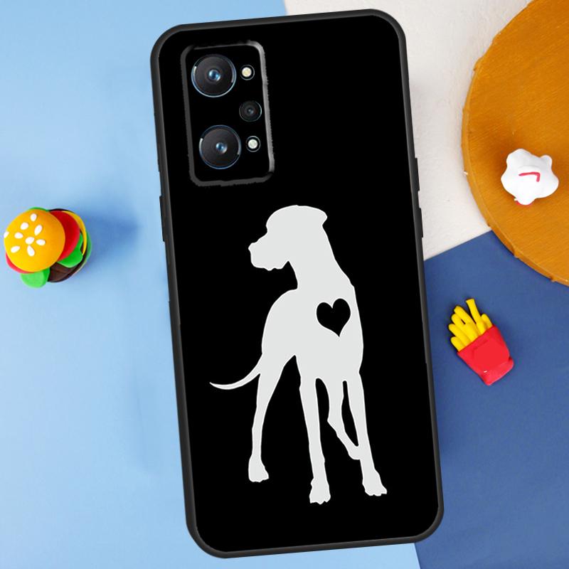 Great Dane Dog Watercolor For Realme 14 13 12 10 11 Pro Plus GT 6 6T 5 GT7 Pro C55 C51 C21Y C25S C67 C75 C53 C61 Case