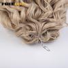 FREEDOM Deep Wavy Twist Crochet Hair Synthetic Jessica Curly Hair Crochet Braids Ombre Brown 10 Inches Braiding Hair Extensions