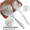 KAYCROWN Skimmer Slotted Spoon, 2 Pack Stainless Steel Pasta Spider Strainer Ladle for Frying and Cooking, Frying Strainer Spoon, Kitchen Cooking