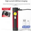 USB Rechargeable LED Flashlight with Magnet and Hook Life Waterproof With Red light Power Bank Repairing Work Emergency Lantern