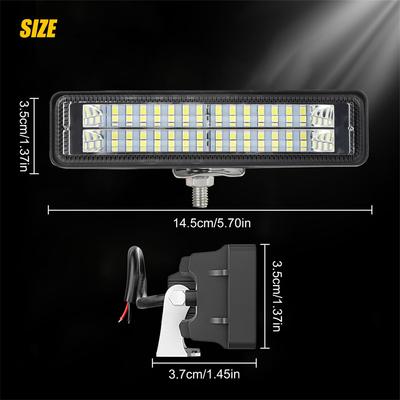 2 Stück 28 LEDs 84W Arbeitslichtleiste 12-24V Flutlicht Fahren Nebel Off-Road LED-Arbeitslicht, Ford Toyota SUV 4WD Strahl DRL Aluminiumlicht
