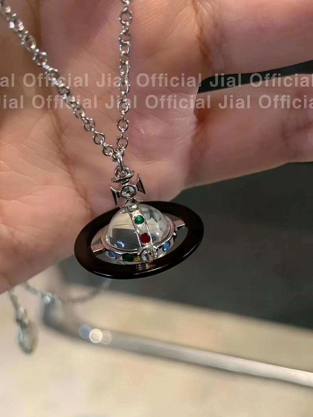 Серебряное многослойное колье-цепочка Жемчуг Сатурна для повседневной носки BlackGold