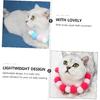 2Pcs Plush Ball Design Pet Collar for Cats and Dogs Puppy Necklace for Festivals and Birthdays